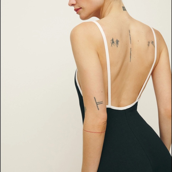 Reformation, Genelle Knit Bodysuit, Size Medium, in back and white, NWT - Picture 3 of 7